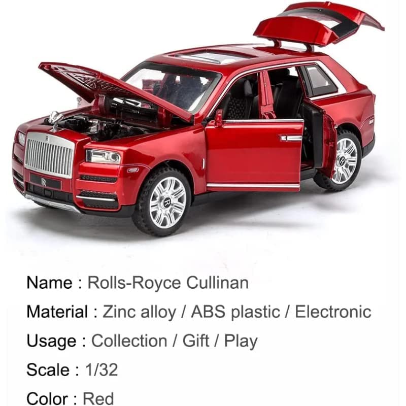 Rolls Royce Cullinan 1:32 Dicast Metal Toy Car Openable Doors & Light,Music {SIZE :- 16CM*6.5CM*5CM}[MULTICOLOR]