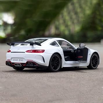 Mercedes Benz AMG GTR 1:24 Die Cast Metal Toy Car With Sound and Light for Kids Boy Girl Gift (Multi Color) [Size : 20Cm*8Cm*7Cm]