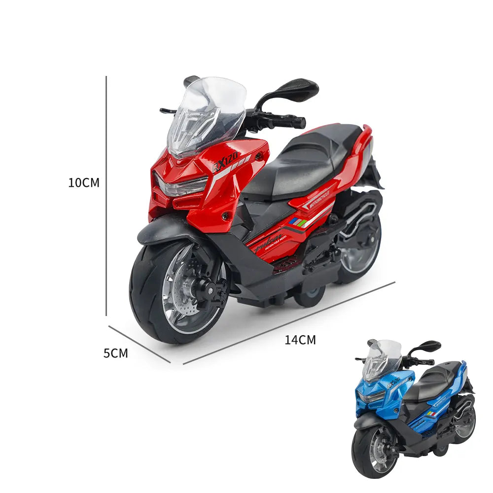 Pulsar Rx 120 Scooter  Diecast Metal Toy (Multicolour :- Blue , Orange , Red , White)