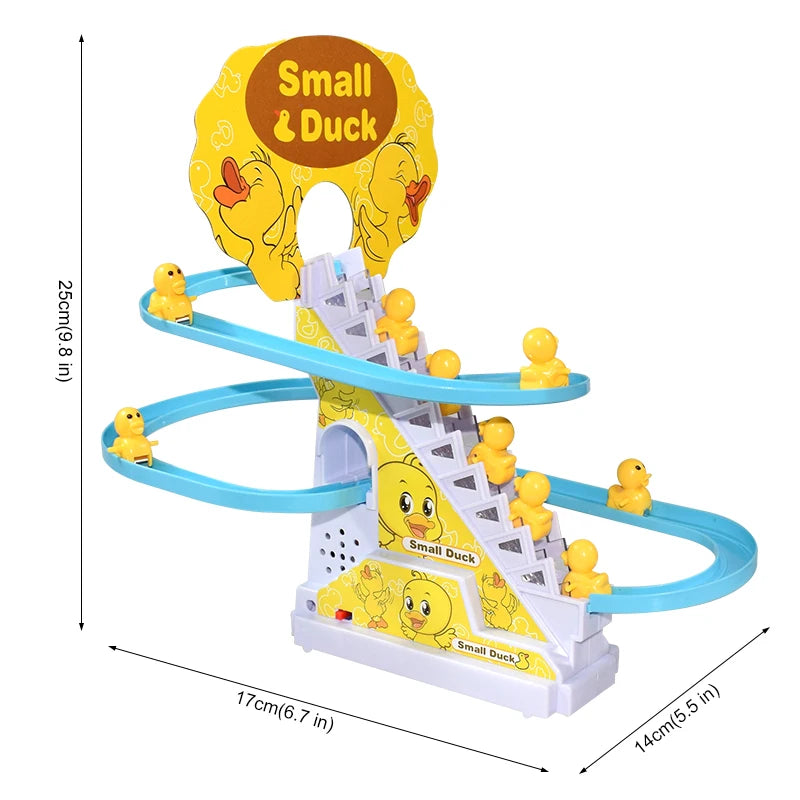 Duck Track Slide Toys Climb Stairs Toy | Educational Climbing Stairs Toys with Music for Children Toddler Boys Girls (3 Ducks Included)