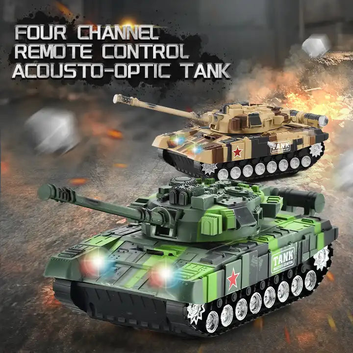 Remote-controlled army tank | Military tank | RC military tank toy with LED lights