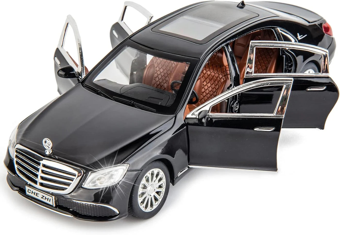 MERCEDES BENZ E300 1:24 DIECAST METAL TOY CAR (MULTICOLOUR :- BLACK, WHITE)