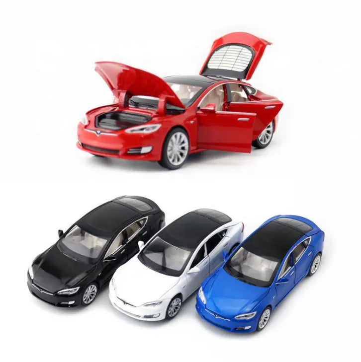 Tesla Model "S" 1:32 Diecast Metal Toy car (Multicolour :- Black, Red, Blue, White)