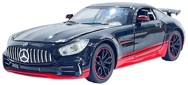 Mercedes Benz AMG GTR 1:32 Diecast Metal Toy Car (Multicolour :- black-yellow, black-red, green) [Size : 15Cm*6.4Cm*5Cm]