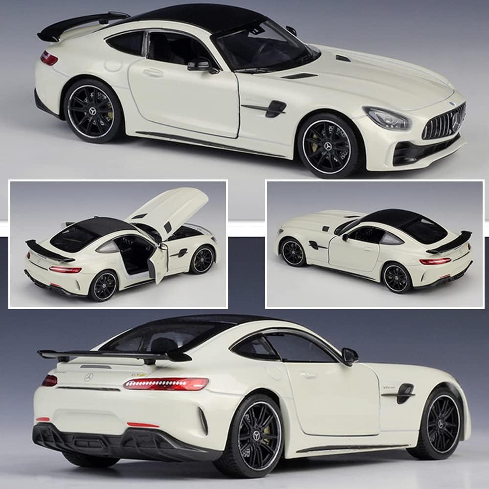 Mercedes Benz AMG GTR 1:24 Die Cast Metal Toy Car With Sound and Light for Kids Boy Girl Gift (Multi Color) [Size : 20Cm*8Cm*7Cm]