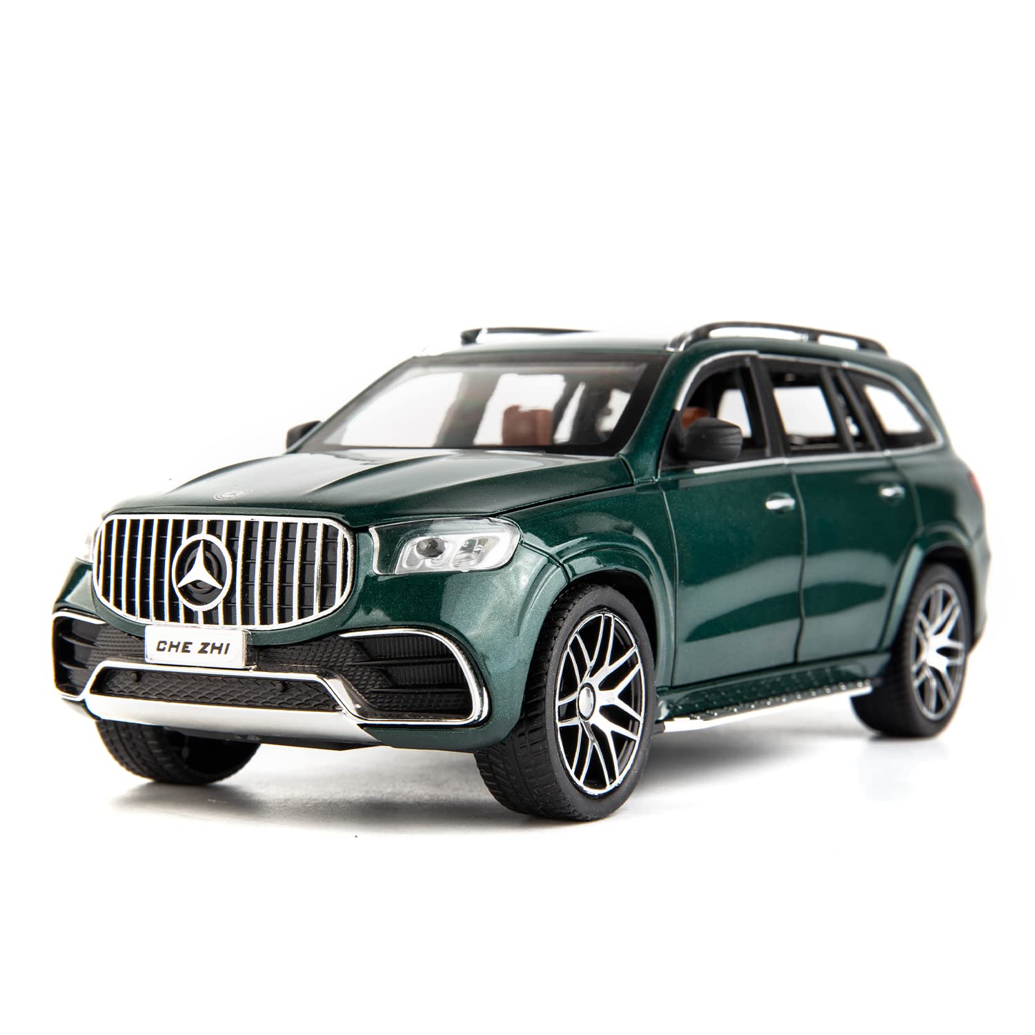 Mercedes AMG GLS63 1:24 Diecast Metal Toy Car with Openable Door and Sound Light, Gifts Toys for Kids【 MULTICOLOR 】