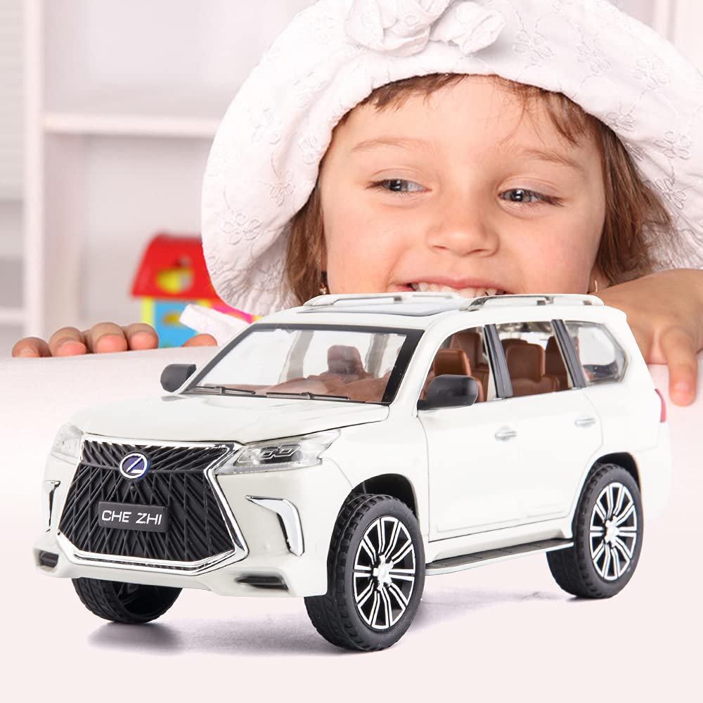 Lexus LX570 1:24 Diecast Metal Toy Car with Openable Door and Sound Light, Gifts Toys for Kids【 Multicolor 】