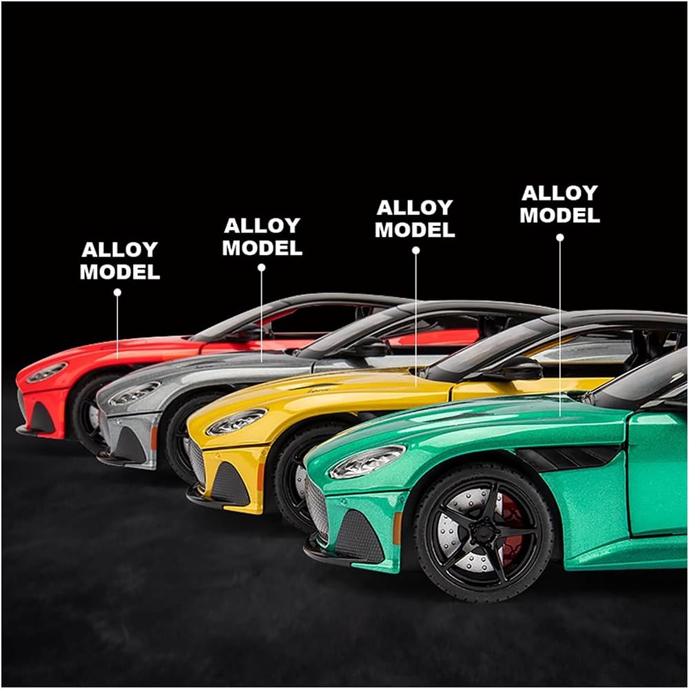 Aston Martin GT 1:24 Alloy Diecast Metal Toy Car Model Sound and Light Pull Back Collection Kids toy[3 Color available Any 1 Random Send ][22CM*9CM*8CM]