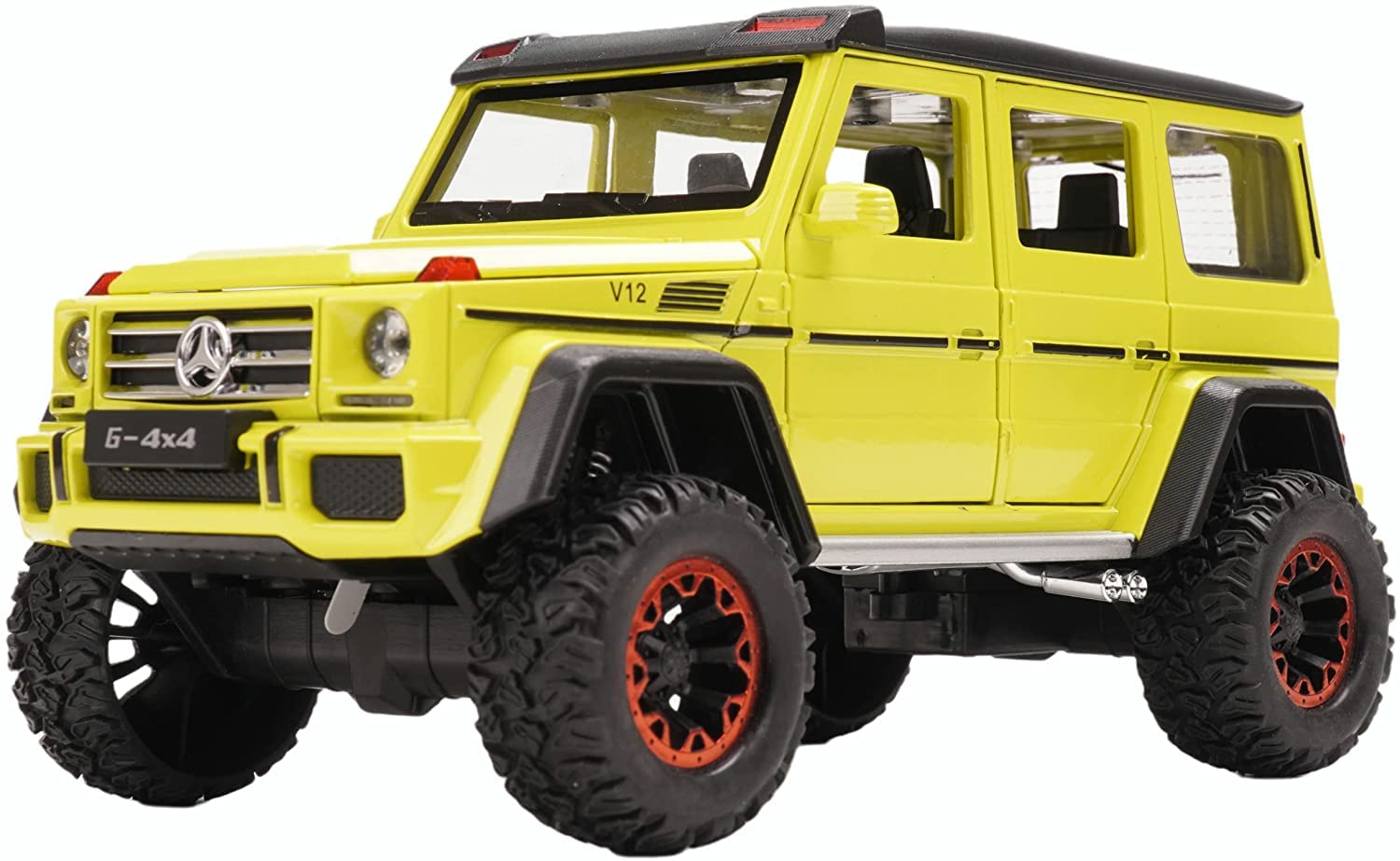 Mercedes AMG G500 4X4 1:24 Diecast Metal Car (Multicolour :- Black, White, Yellow) [Size : 21Cm*11Cm*10Cm]