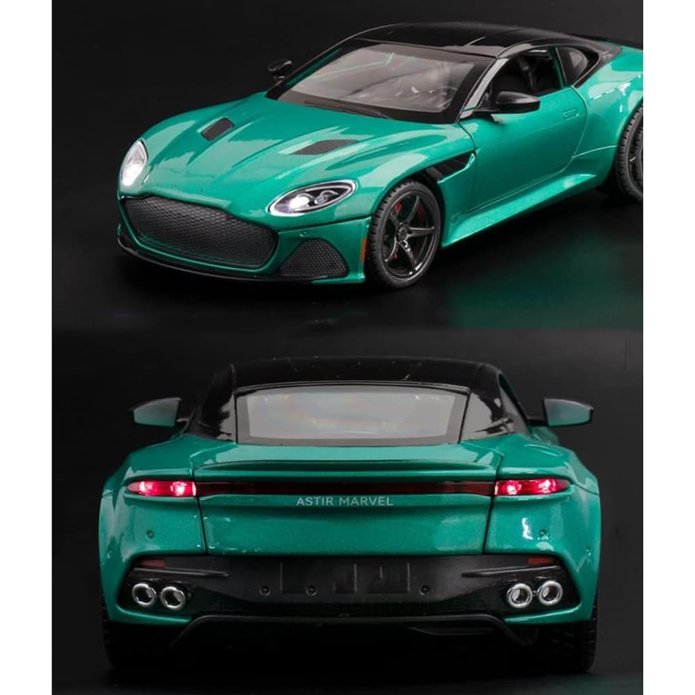 Aston Martin GT 1:24 Alloy Diecast Metal Toy Car Model Sound and Light Pull Back Collection Kids toy[3 Color available Any 1 Random Send ][22CM*9CM*8CM]