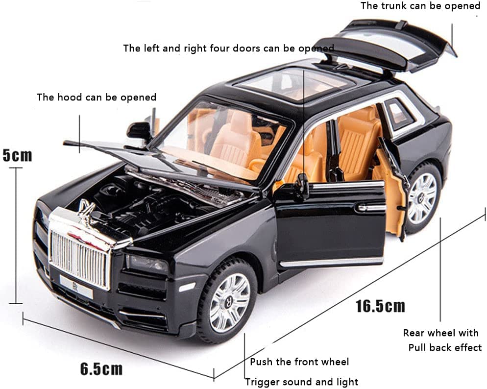 Rolls Royce Cullinan 1:32 Dicast Metal Toy Car Openable Doors & Light,Music {SIZE :- 16CM*6.5CM*5CM}[MULTICOLOR]