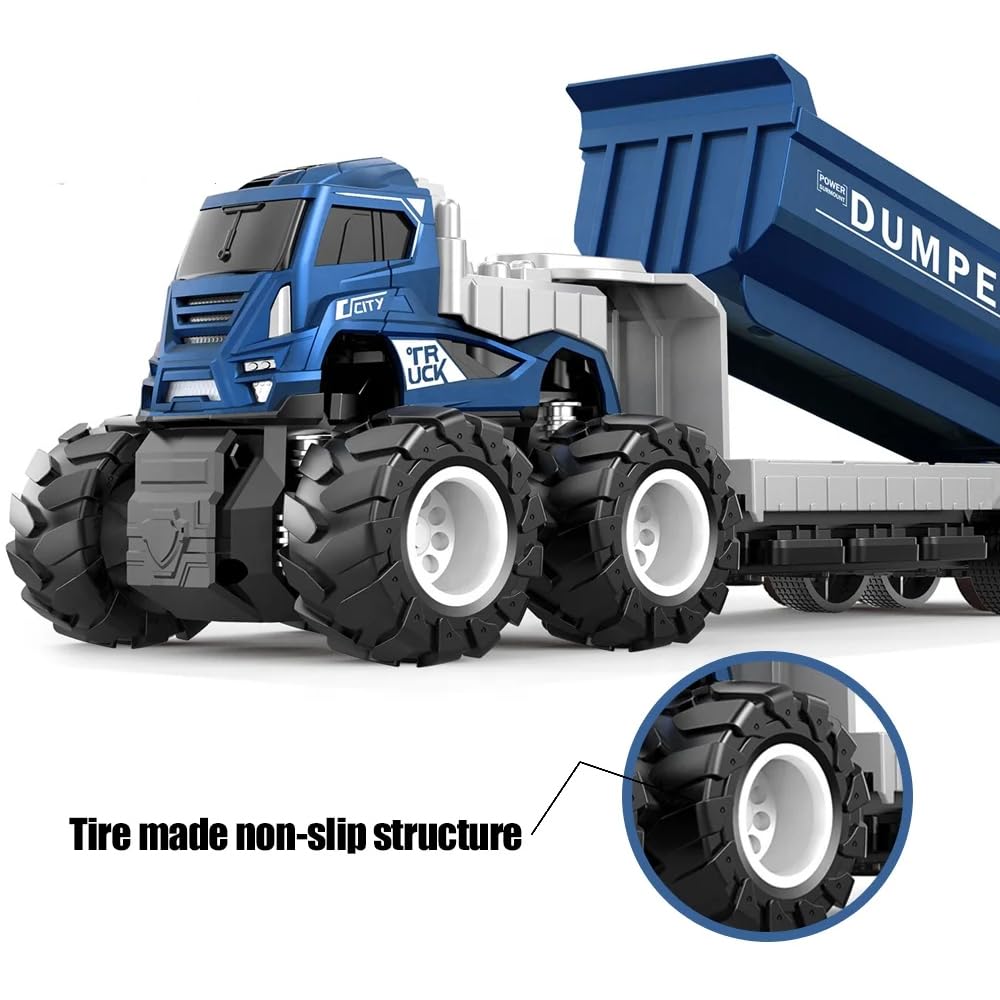 1:43 4WD Metal Toys Alloy Diecast Transport Dumper Truck Set Toy, Diecast Miniature Car Model(2 Color Truck Sent Any 1 Truck)(Transport Dumper Truck) - Multicolor