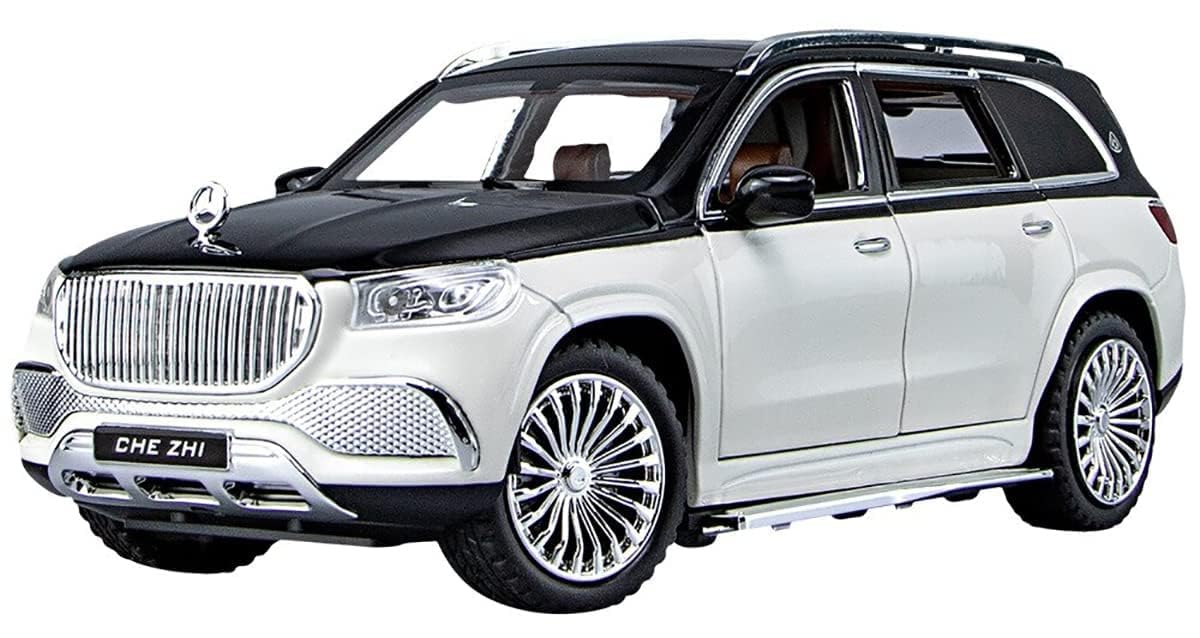 Mercedes Benz GLS600 1:24 Diecast Metal Toy Car Scale Model with Sound Light Mini Auto Toy for Kids Metal Model Toy Car with Sound and Light (MULTICOLOR)