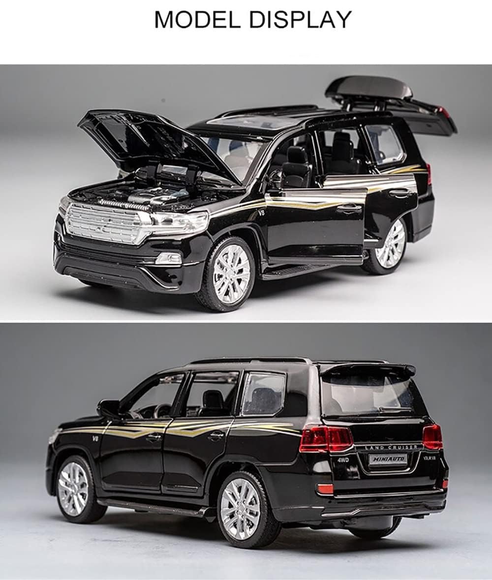 Toyota Land Cruiser Prado 1:32 Diecast Metal Car Model Toy With Music (4 Color Available 1 Color Send)