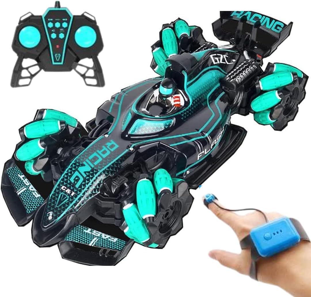 Remote Control Car - Made with Premium Quality plastic with high power 4WD Dual Motor – Kids toys Car with Remote Control and Smart Watch Gesture...