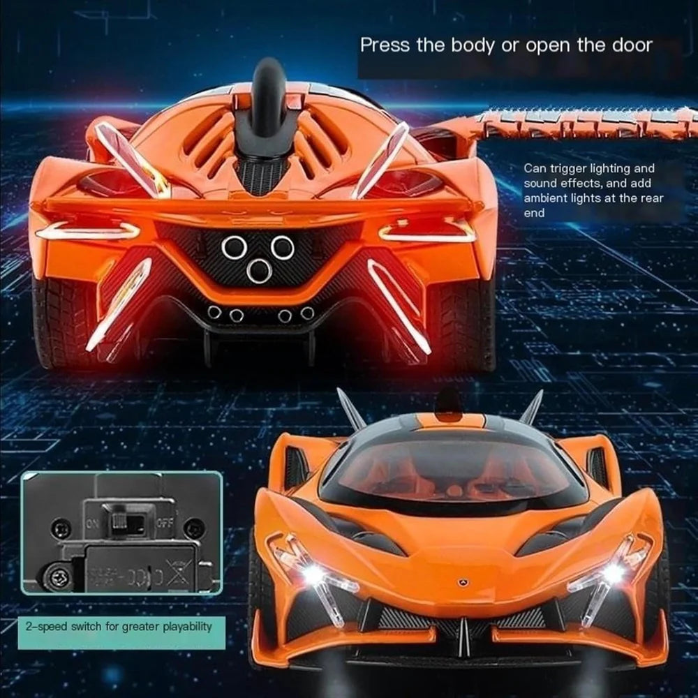 APOLLO SPORT CAR EXCLUSIVE 1:24 DIECAST METAL TOY CAR (MULTICOLOUR:- ORANGE, STARLIGHT, RED, BLACK)