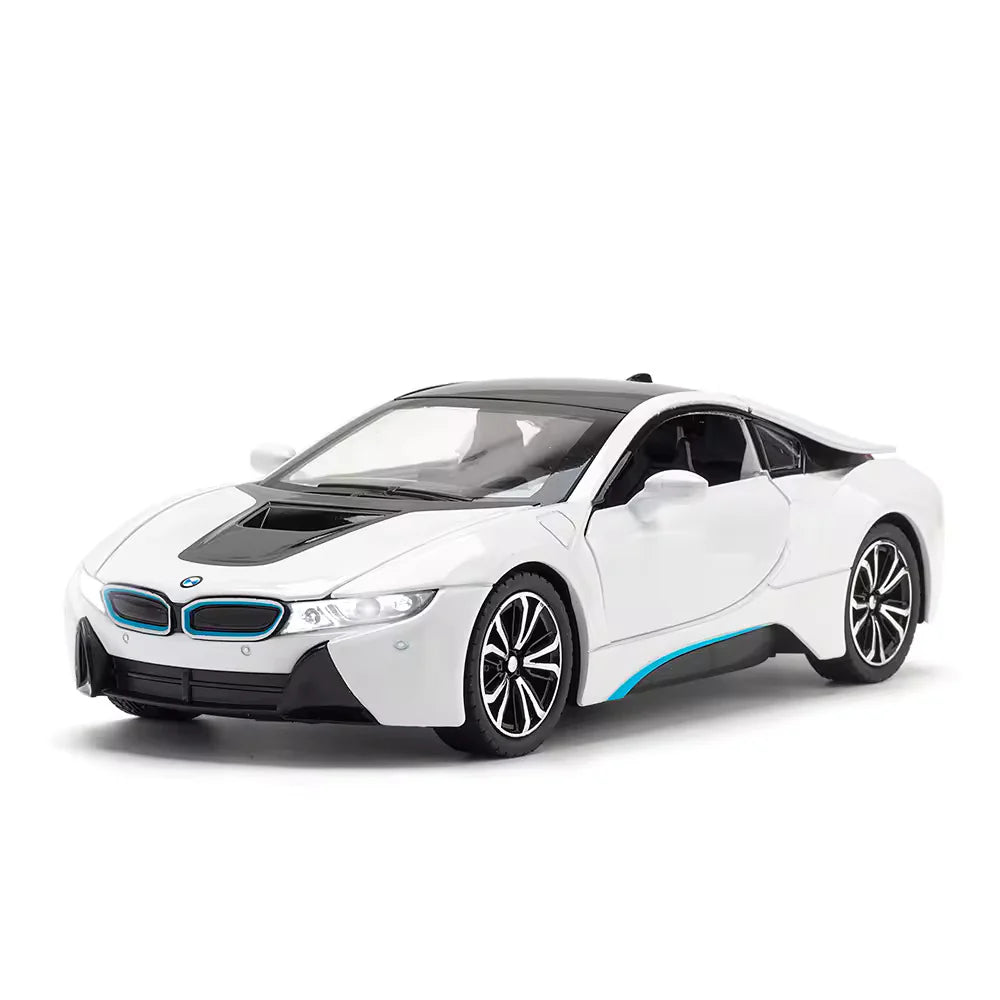 COMPATIBLE FOR BMW I8 1:24 DIECAST METAL TOY CAR (MULTICOLOUR :- WHITE, BLACK )