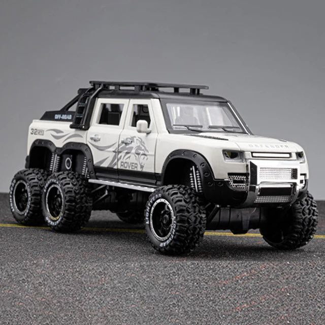 DEFENDER 6X6 1:24 DIECAST METAL TOY CAR (MULTICOLOUR : BLACK, WHITE, GREEN)