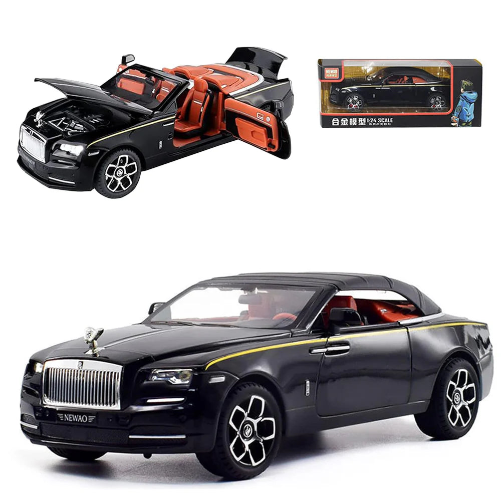 ROLLS-ROYCE CONVERTIBLE SUPER SPORTS 1:24 DIECAST METAL TOY CAR (MULTICOLOUR :- BLACK, PURPLE, SKYBLUE, WHITE)