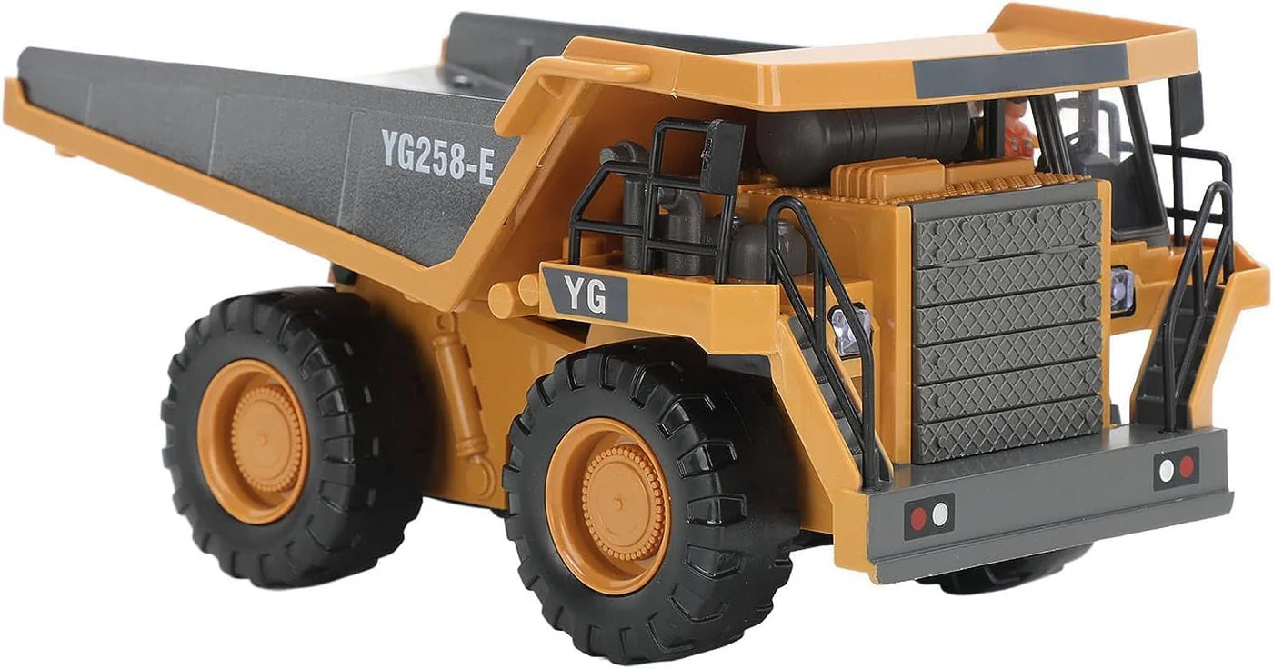 REMOTE CONTROL CONSTRUCTION DUMP TRUCK TOYS WITH 9 CHANNEL WITH RECHARGEABLE BATTERIES METAL AND LIGHT/SOUND RC DUMP TRUCK TOYS GIFTS IDEAS FOR 3 YEARS OLD KIDS - MULTICOLOR