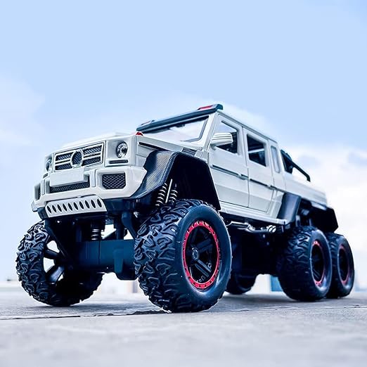 Mercedes Benz G63 6x6 1:22 Diecast Metal Toy Car (Muticolour :- Red, Black, White) [Size : 21Cm*9Cm*10Cm]