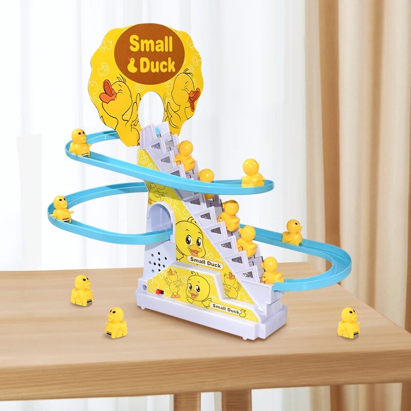 Duck Track Slide Toys Climb Stairs Toy | Educational Climbing Stairs Toys with Music for Children Toddler Boys Girls (3 Ducks Included)