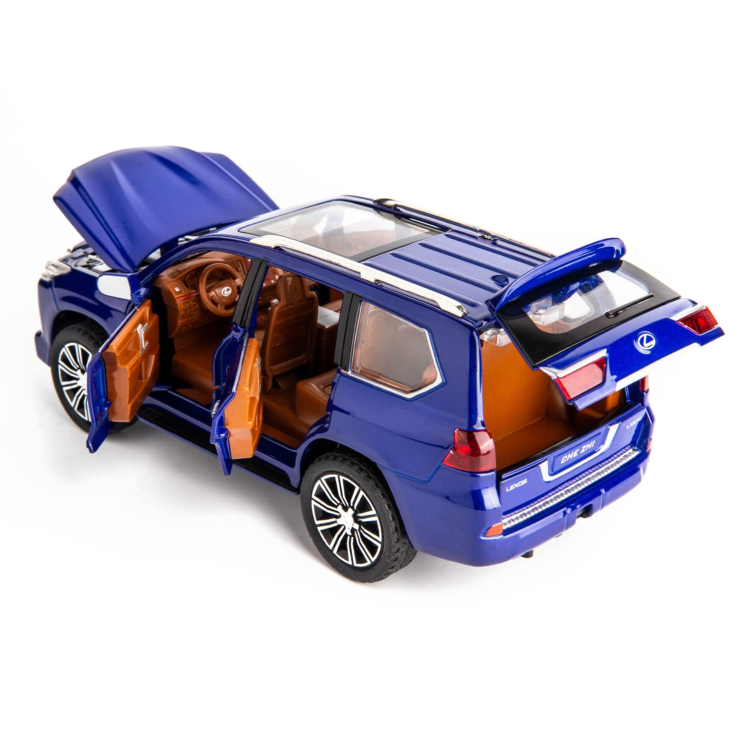 Lexus LX570 1:24 Diecast Metal Toy Car with Openable Door and Sound Light, Gifts Toys for Kids【 Multicolor 】