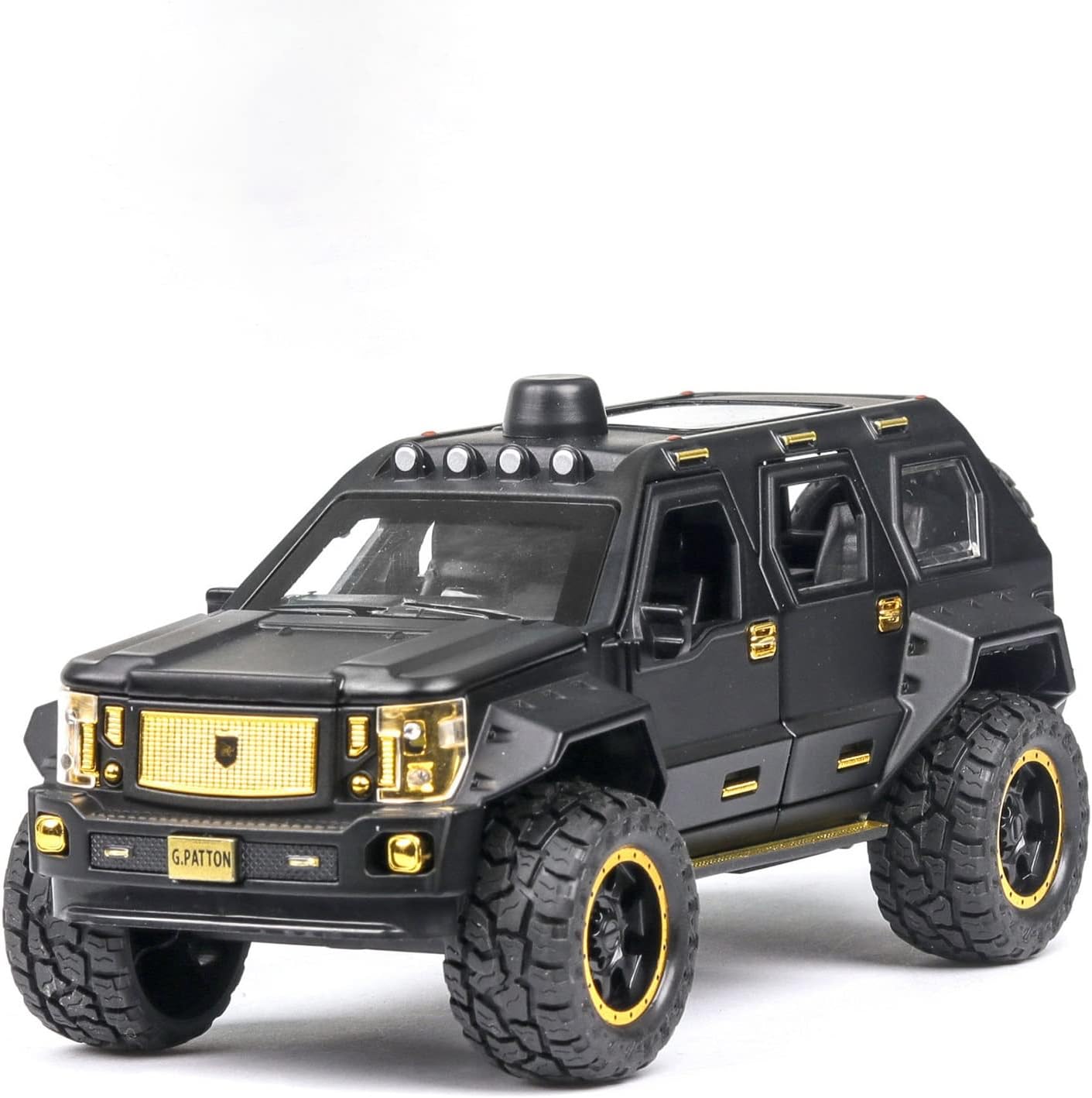 G Patton 1:24 Diecast Metal Toy Car Openable Door and Sound Light, Gifts Toys for Kids (Multicolor, Pack Of1)