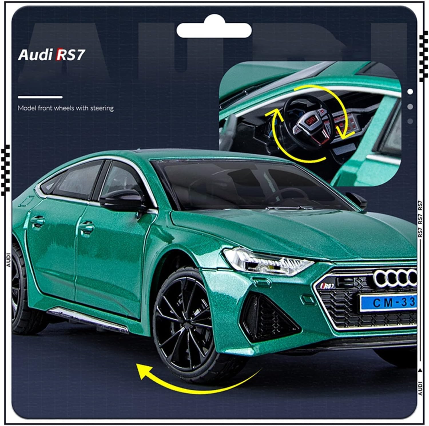 Audi RS7 1:24 Diecast Metal Toy Car (20x8 cm)