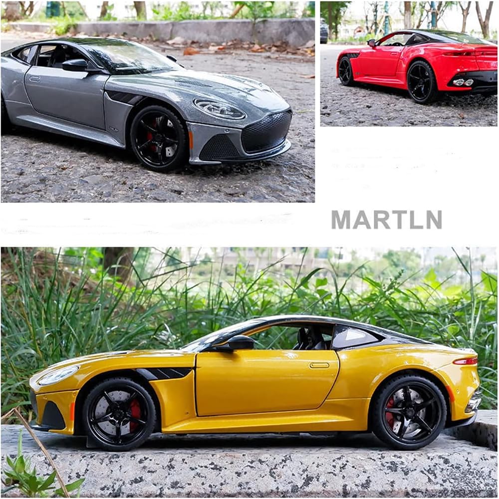 Aston Martin GT 1:24 Alloy Diecast Metal Toy Car Model Sound and Light Pull Back Collection Kids toy[3 Color available Any 1 Random Send ][22CM*9CM*8CM]