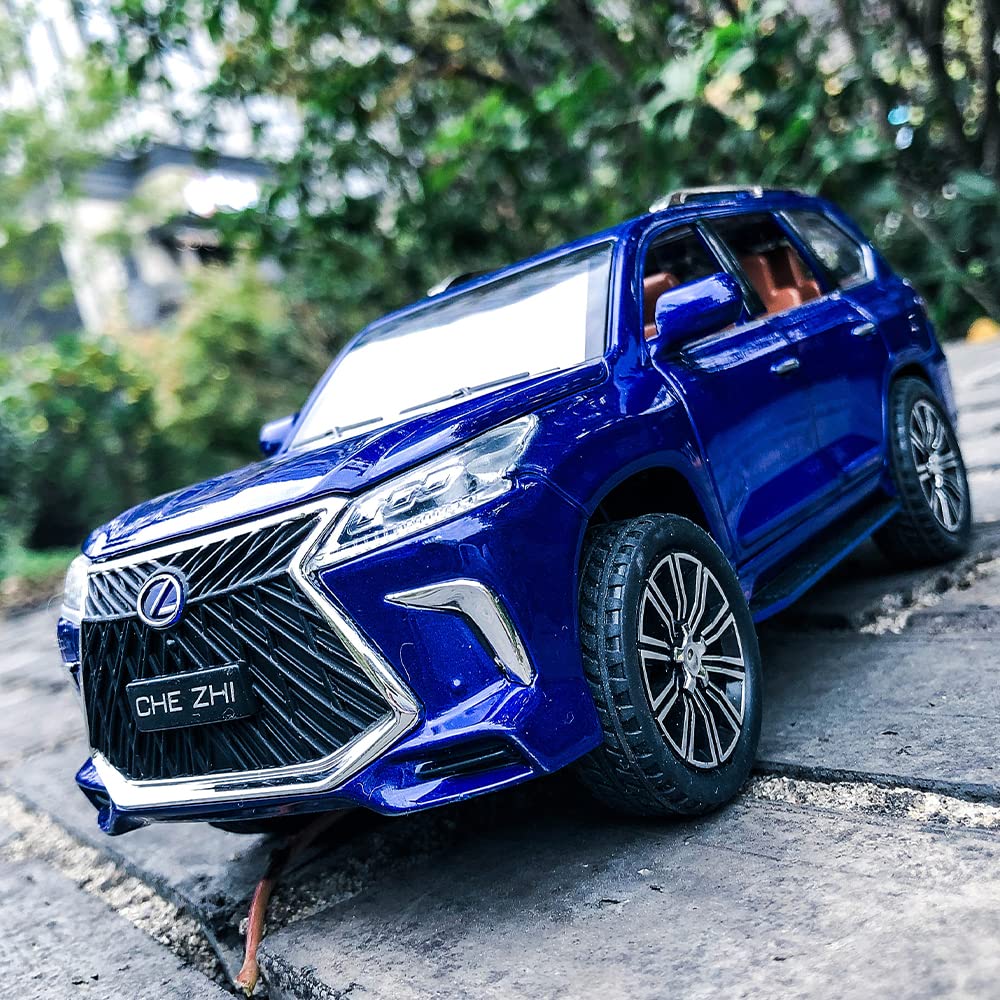 Lexus LX570 1:24 Diecast Metal Toy Car with Openable Door and Sound Light, Gifts Toys for Kids【 Multicolor 】