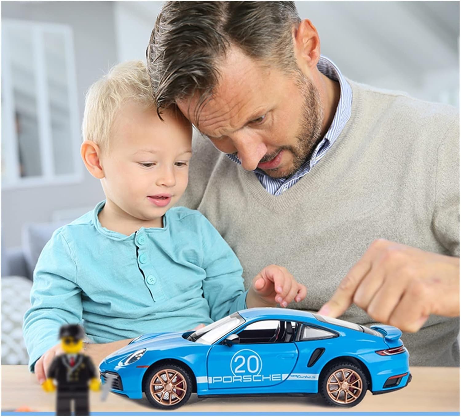 Porsche 911 1:32 DIECAST METAL TOY CAR WITH OPENABLE DOORS & LIGHT, MUSIC BOYS CAR FOR KIDS BEST TOYS GIFTS TOYS FOR KIDS [SIZE:-16.3CM*7.5CM*4.6CM]【 MULTICOLOR 】