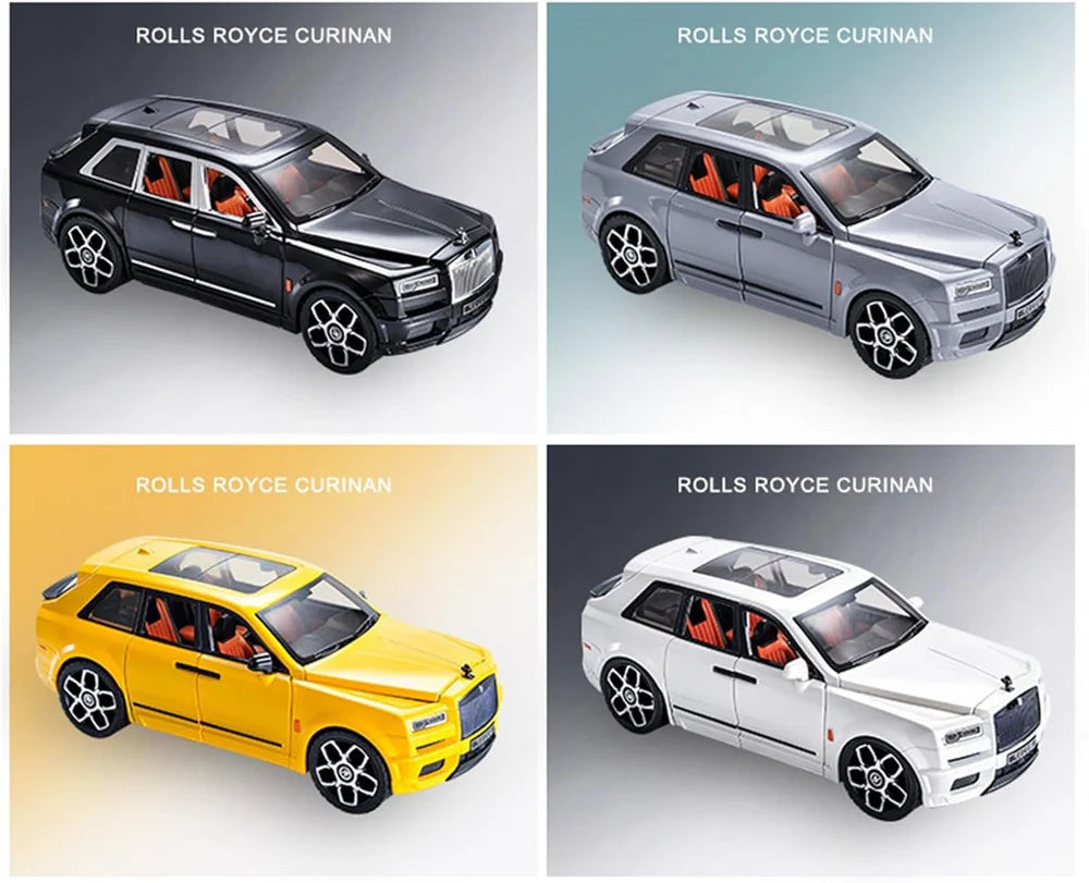 Rolls Royce Cullinan 1:20 Die Cast Metal Toy Car Light And Sound for Kids Boy Girl Birthday Gift (Multi Color Pack Of 1)