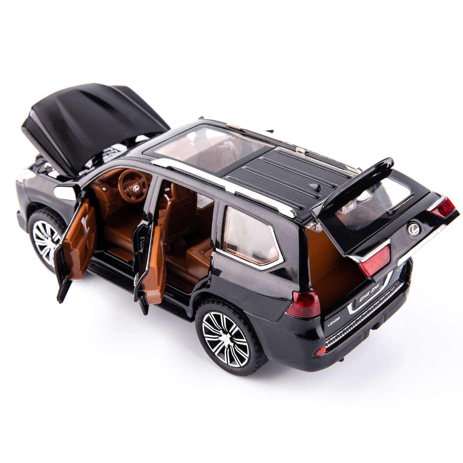 Lexus LX570 1:24 Diecast Metal Toy Car with Openable Door and Sound Light, Gifts Toys for Kids【 Multicolor 】