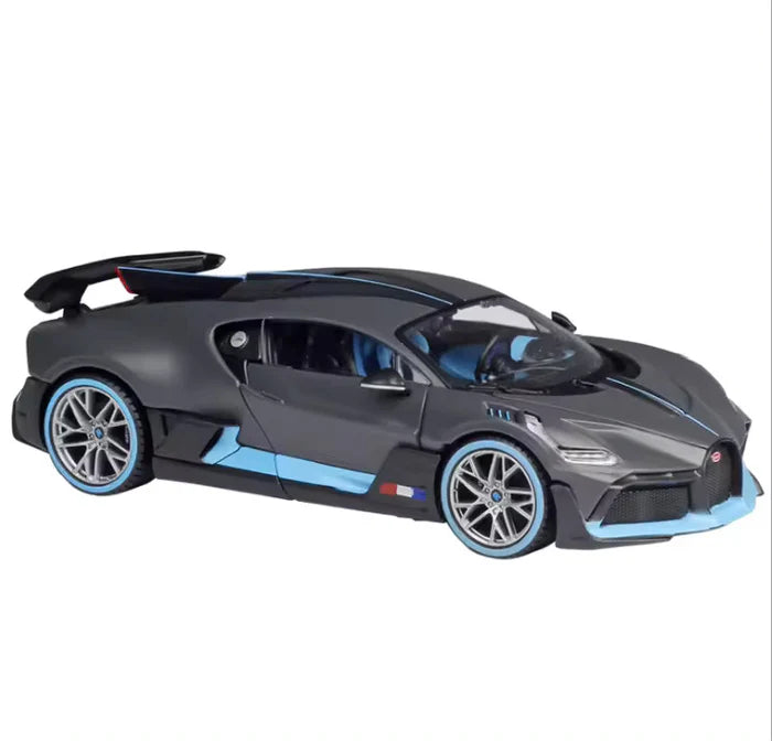 BUGATTI DIVO 1:24 DIECAST METAL TOY CAR (MULTICOLOUR :- GRAY, RED, WHITE)