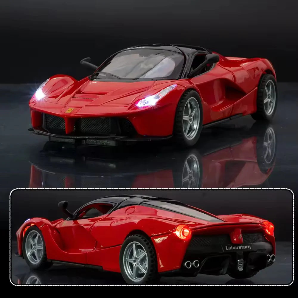 FERRARI LAFERRARI 1:32 DIECAST METAL TOY CAR (MULTICOLOUR :- BLACK, RED, YELLOW)