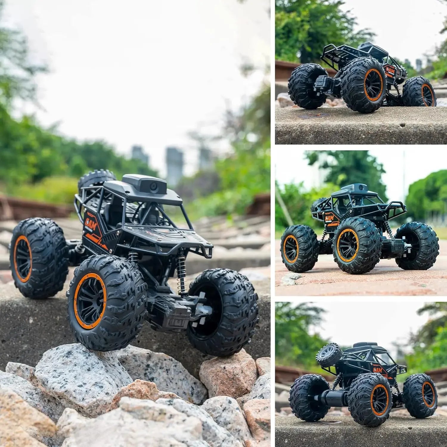 Remote Control Car With 720P Hd Fpv Wifi Camera 2.4Ghz 1:18 Scale High Speed Alloy Off Road Rock Crawler Car Fast Racing Vehicle Electric Hobby Toy Car Climbing Rc Car