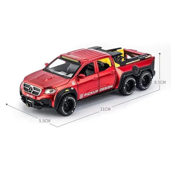 AMG*6-6-PICKUP 1:24 DIECAST METAL TOY CAR (MULTICOLOUR :-BLACK, GREEN ,RED)