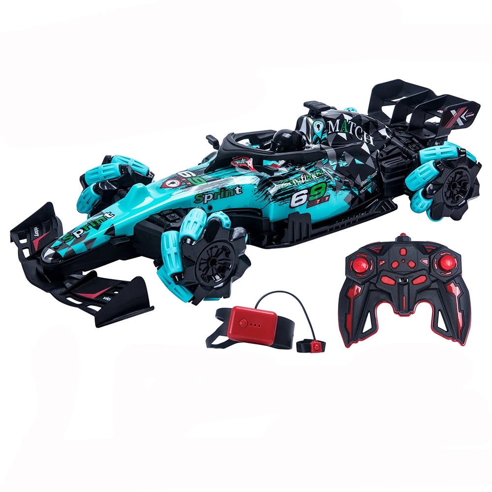 Remote Control Stunt Car 2.4GHz with Function 360° Rotation Demonstration Automatically Side Drift Dual Control Mode 1/14 Remote Control Stunt Car 3 Battery