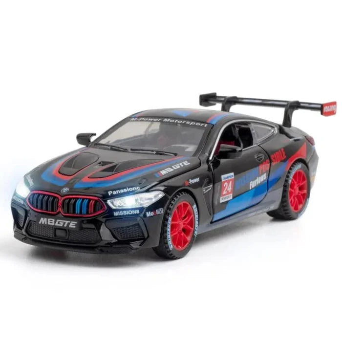 BMW M8 GTE SPORTS 1:32 DIECAST METAL TOY CAR (MULTICOLOUR :- BLACK, WHITE)