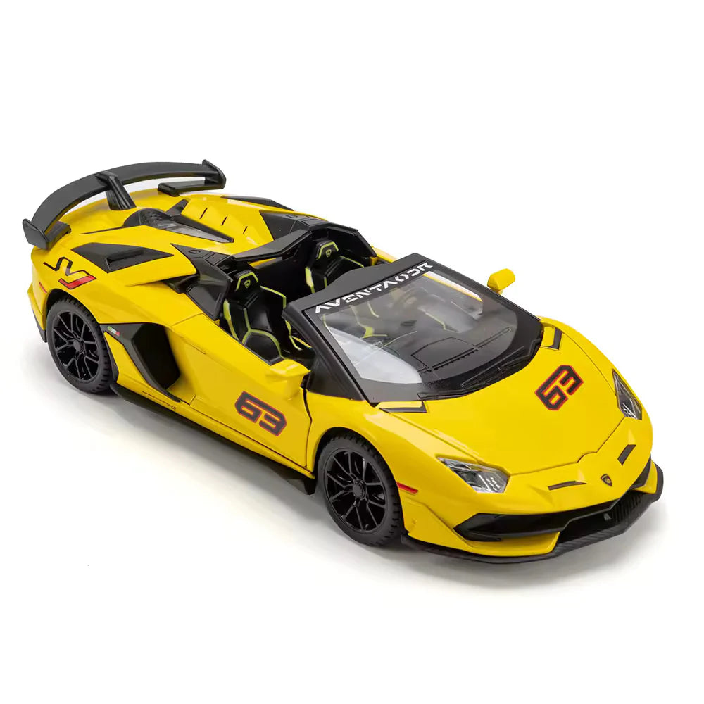 LAMBORGHINI SVJ-63 1:24 DIECAST METAL TOY CAR (MULTICOLOUR :- GRAY, GREEN ,YELLOW, BLACK)