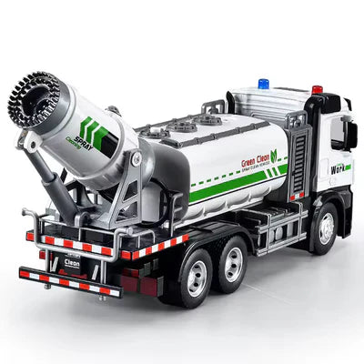 UNBREAKABLE METAL TRUCK TOY PULL BACK VEHICLES ENGINEERING TOYS METAL TRUCK WITH LIGHT & SOUND FOR KIDS BOYS GIRLS (WATER SPRAY FIRE TRUCK) (COLOR AS PER STOCK)