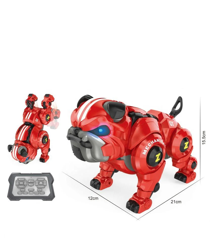 Remote Control Robot Rechargeable Programing Stunt Robo Dog with Sing, Dance, Touch Function, Robotic Dog Toy for Boys Ages 5 6 7 8 9 10+ Birthday Gifts, Red