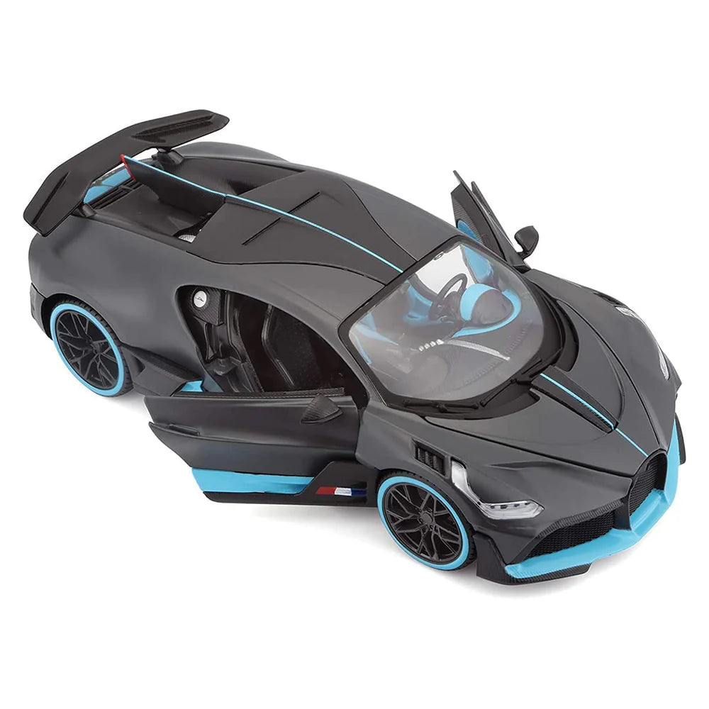 BUGATTI DIVO 1:24 DIECAST METAL TOY CAR (MULTICOLOUR :- GRAY, RED, WHITE)