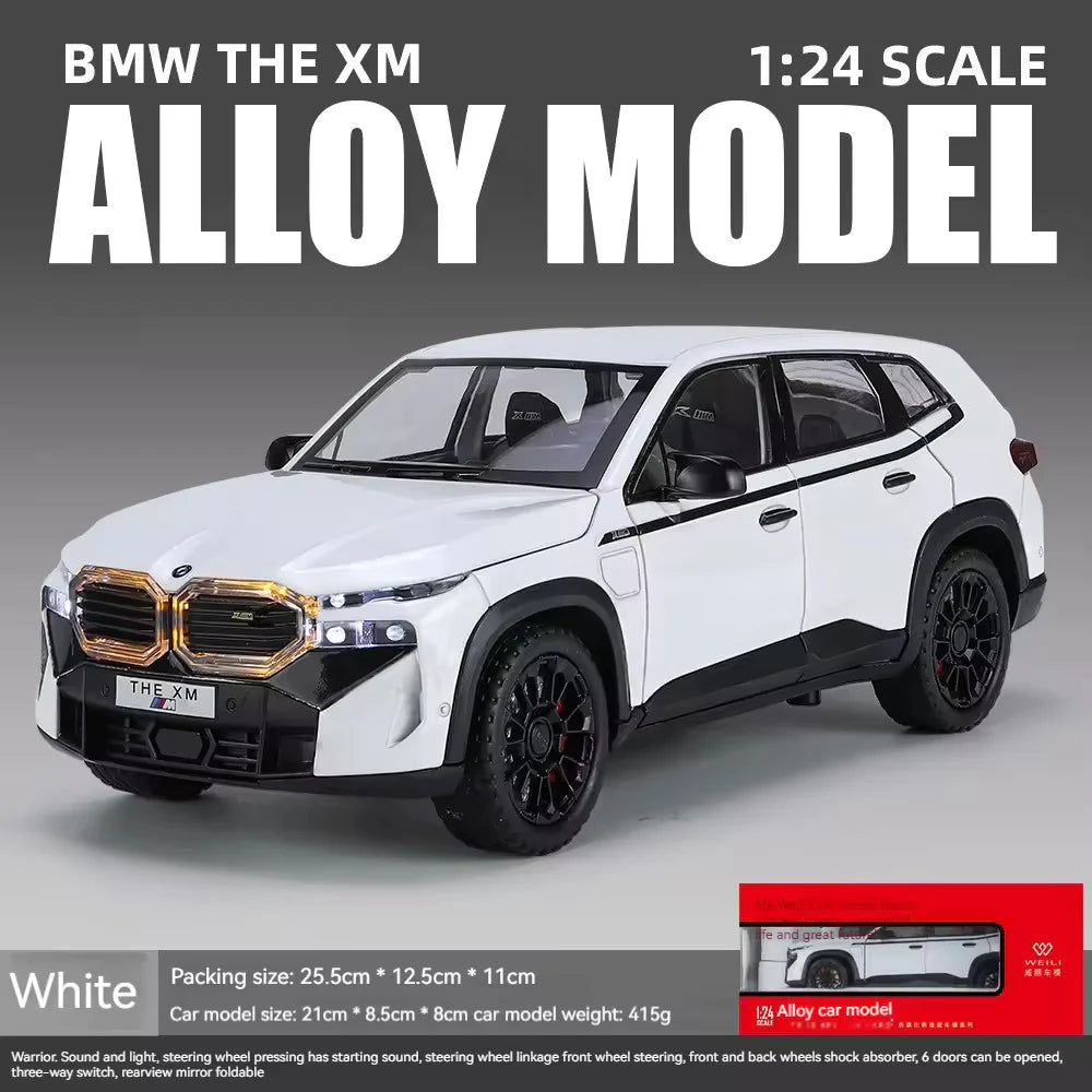 BMW XM 1:24 DIECAST METAL TOY CAR (MULTICOLOUR :- BLACK, WHITE, GREEN, BLUE)