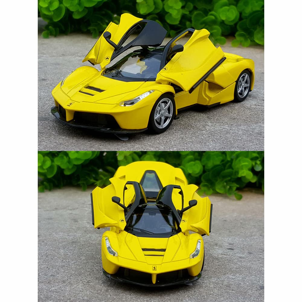 FERRARI LAFERRARI 1:32 DIECAST METAL TOY CAR (MULTICOLOUR :- BLACK, RED, YELLOW)