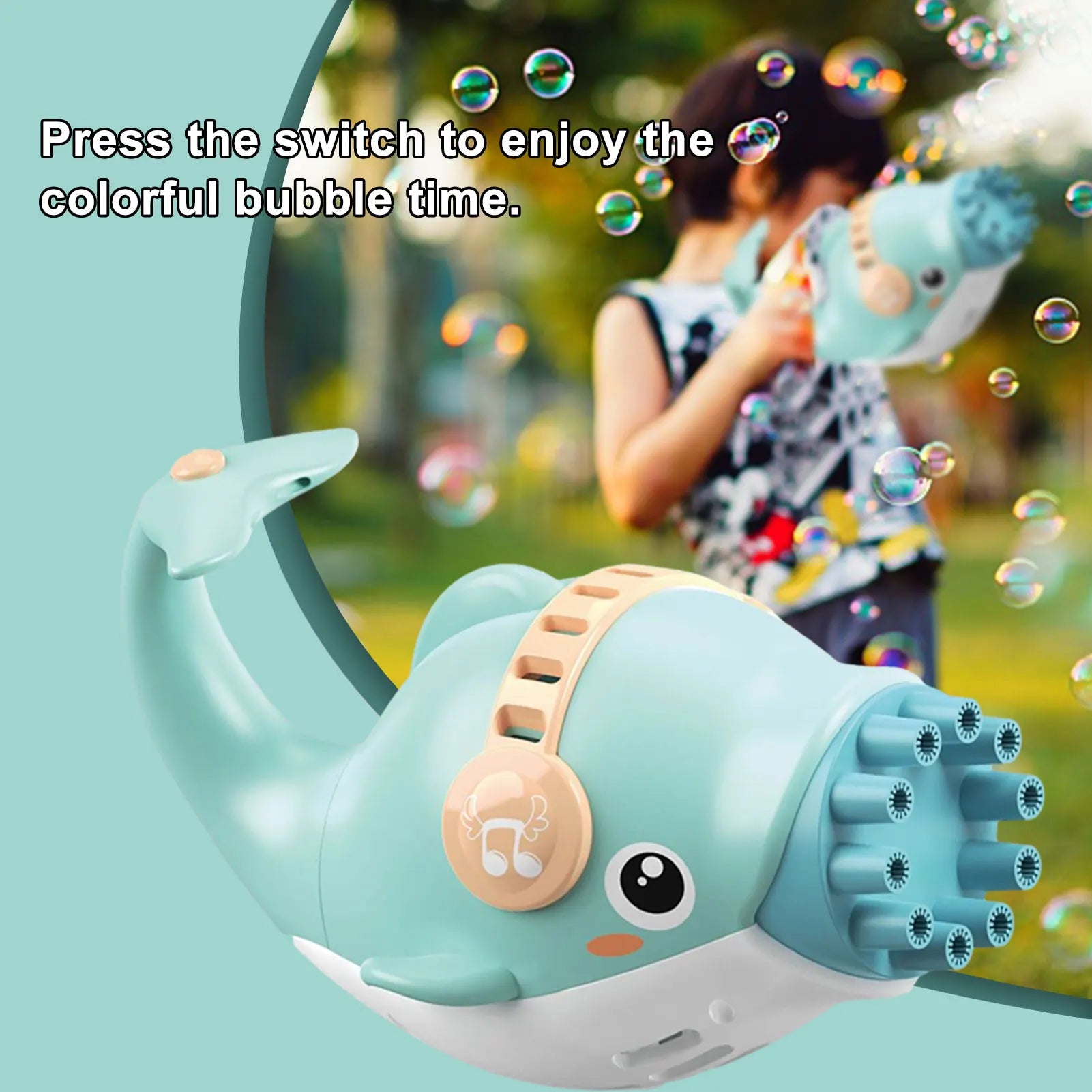 DOLPHIN WATER BUBBLE GUN BUBBLE MACHINE CUTE GUN TOY