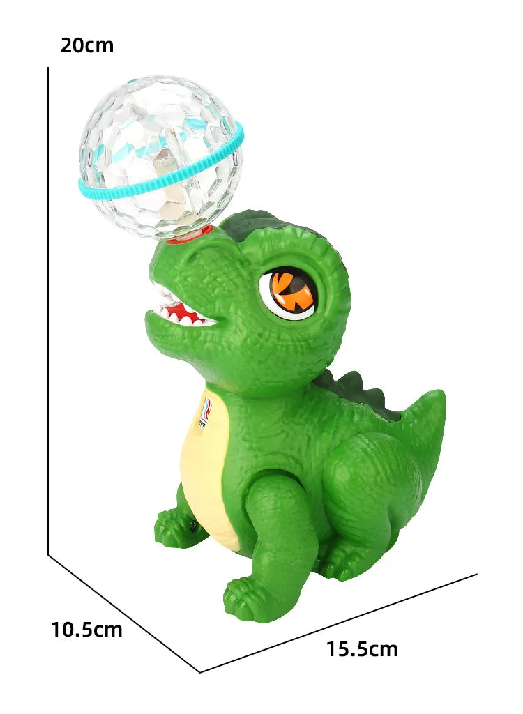 Electric Dinosaur Toy with Top Ball Battery Powered