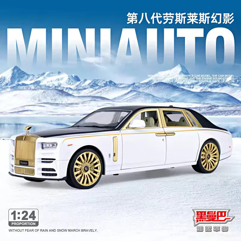 ROLLS ROYCE PHANTOM - LUX GOLD 1:24 DIECAST METAL TOY CAR