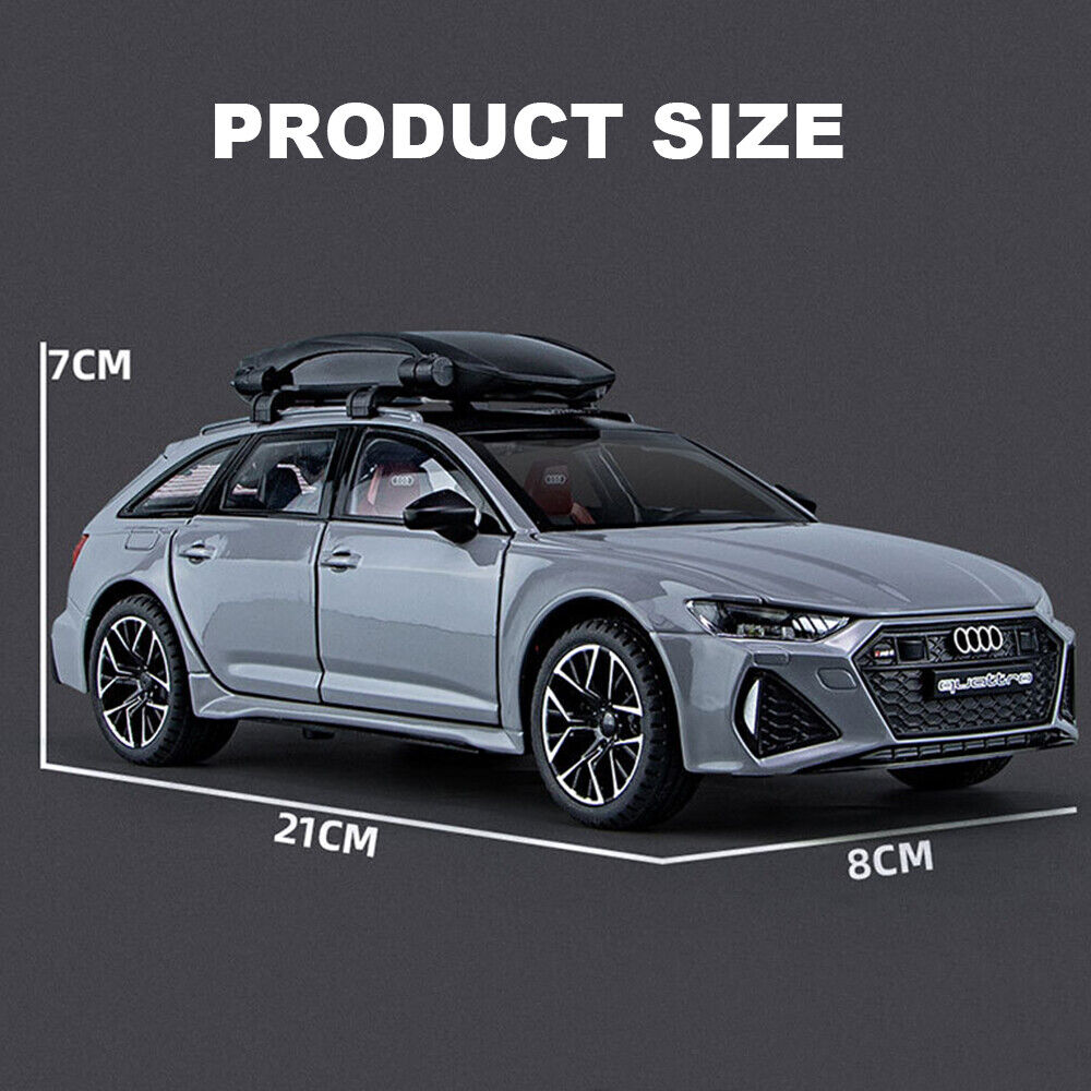 Audi RS6 1:24 Diecast Metal Toy Car (20x8 cm)